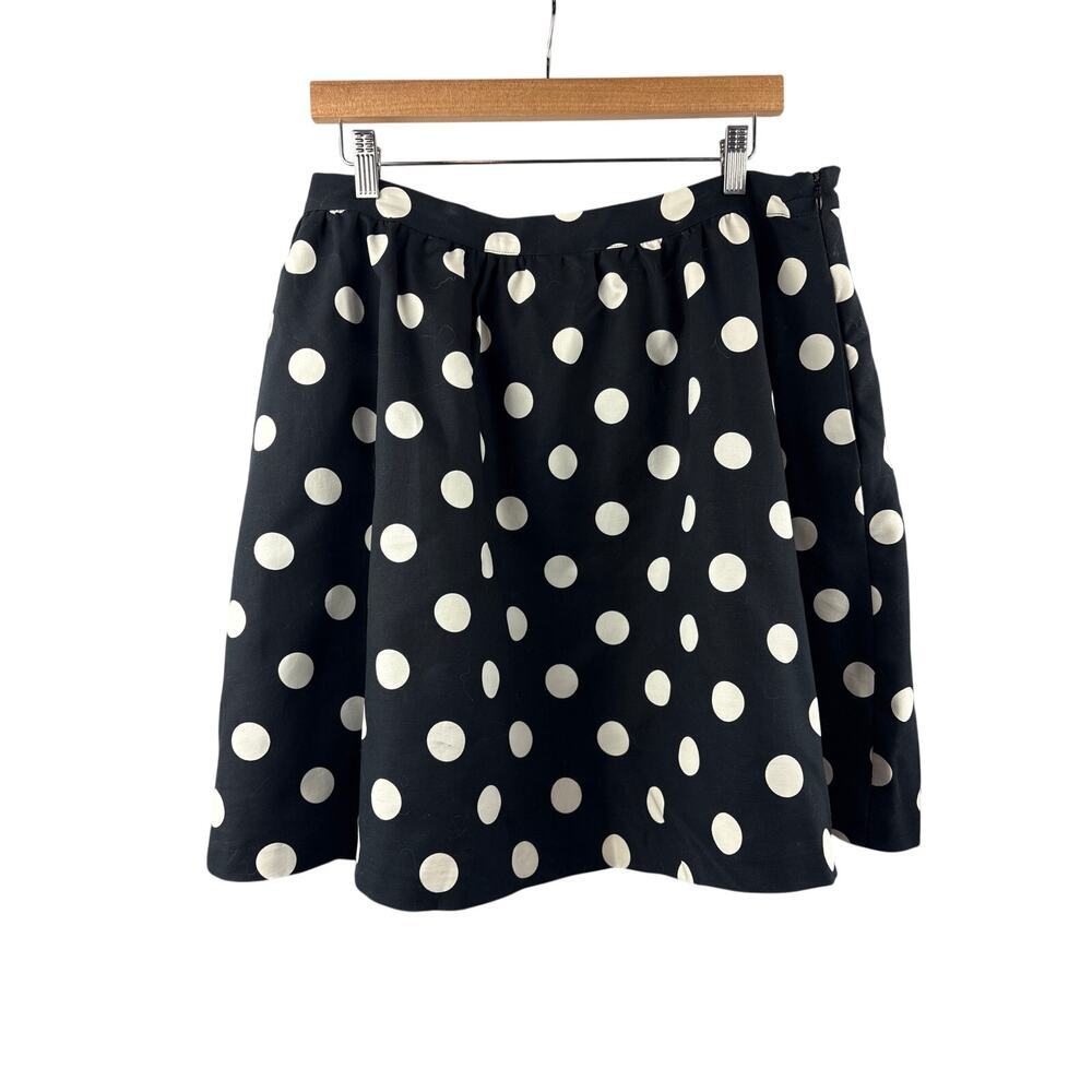 Women’s CeCe Size 14 Black w/ White Polka Dots Bubnle Skirt